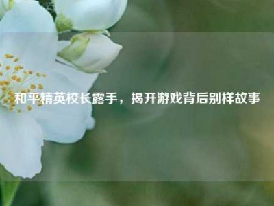 和平精英校长露手，揭开游戏背后别样故事