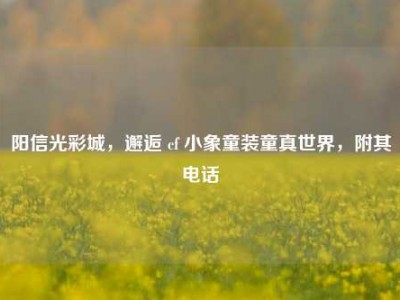 阳信光彩城，邂逅 cf 小象童装童真世界，附其电话