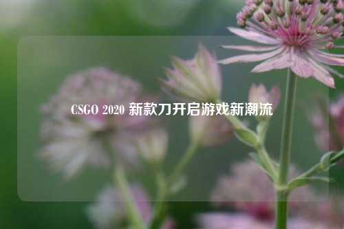 CSGO 2020 新款刀开启游戏新潮流