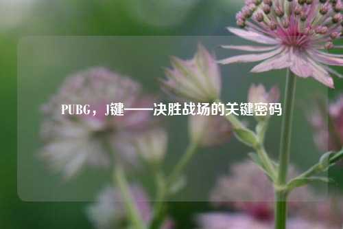 PUBG，J键——决胜战场的关键密码